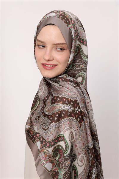 Hint İpeği Şal Vizon