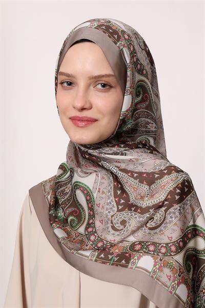 Hint İpeği Şal Vizon