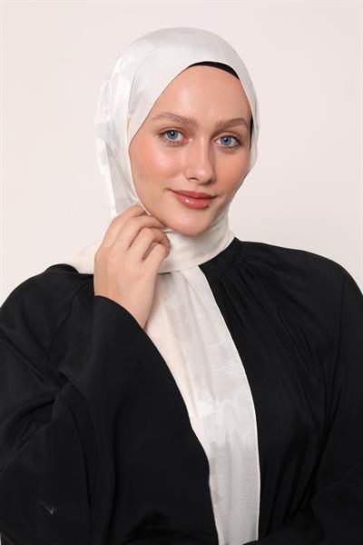 İpek Jakar Şal | Bej Işıltısı