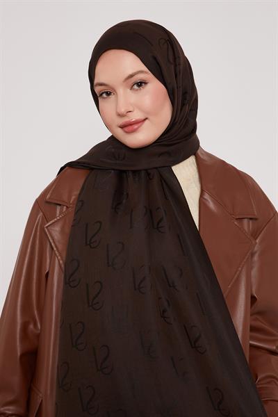 Lyocell Naia Jakarlı Şal | Acı Kahve