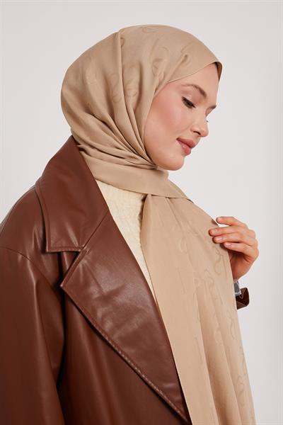 Lyocell Naia Jakarlı Şal | Bej