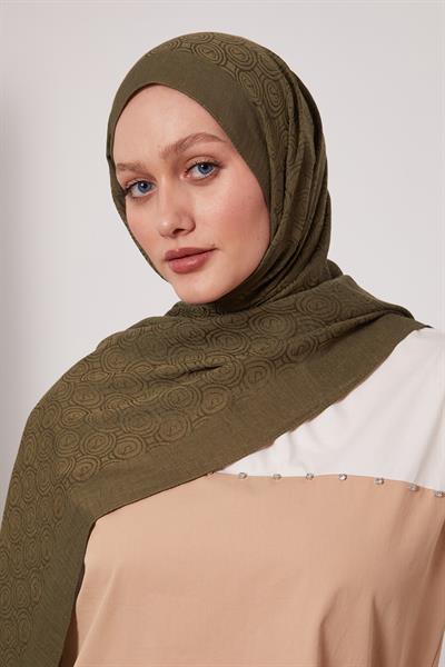 Lyocell Naia Jakarlı Şal | Bohem Haki