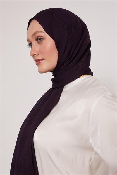 Lyocell Naia Jakarlı Şal | Mor Menekşe