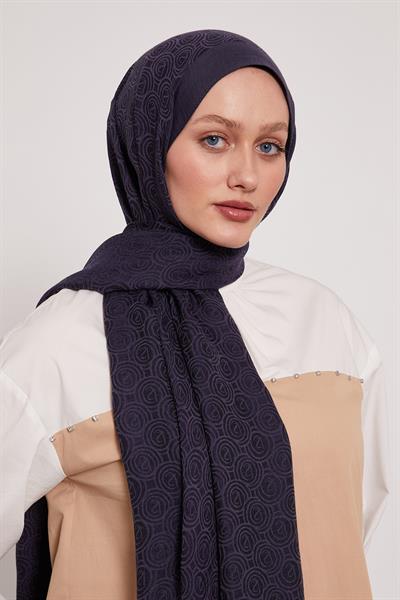 Lyocell Naia Jakarlı Şal | Mor Menekşe