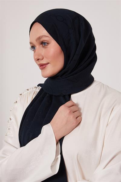 Lyocell Naia Jakarlı Şal | Yağmur Laciverti