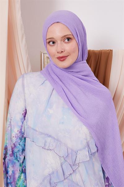 Müslin Şal Açık Mor