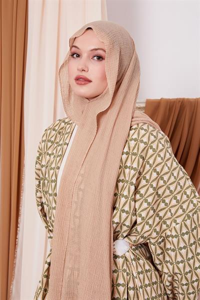 Müslin Şal Açık Pudra