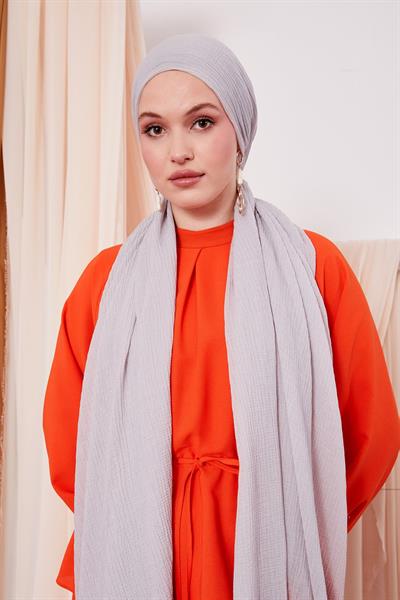 Müslin Şal Gri