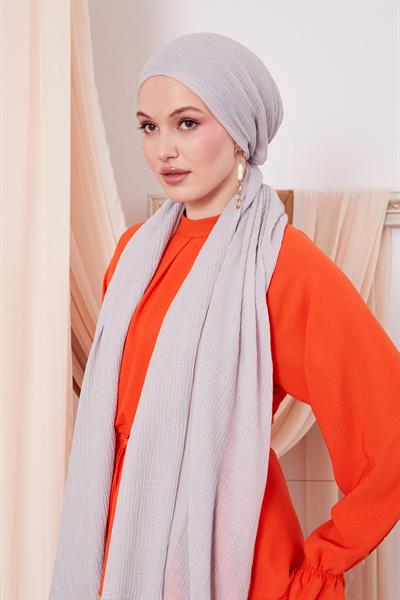 Müslin Şal Gri