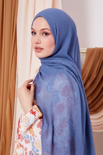 Müslin Şal İndigo