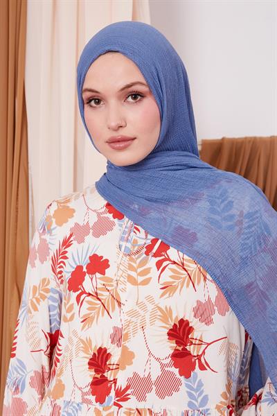 Müslin Şal İndigo