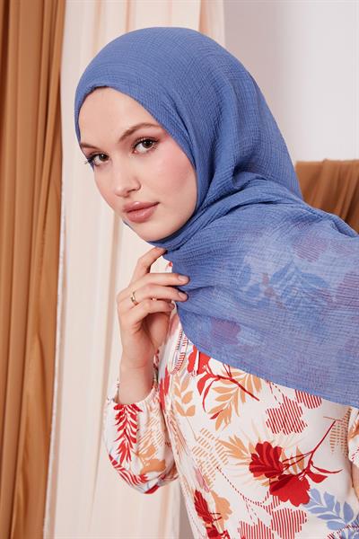 Müslin Şal İndigo