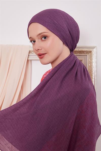 Müslin Şal Koyu Lila