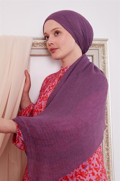 Müslin Şal Koyu Lila