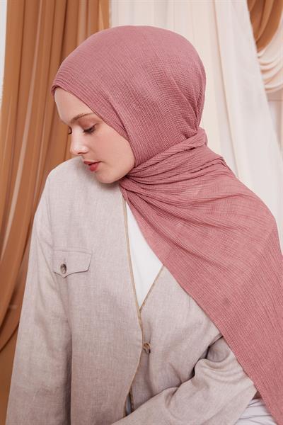 Müslin Şal Koyu Pudra