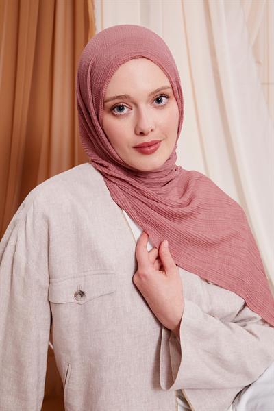 Müslin Şal Koyu Pudra