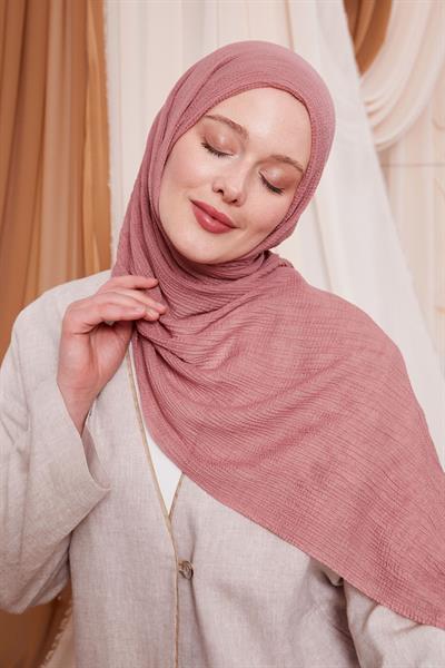 Müslin Şal Koyu Pudra