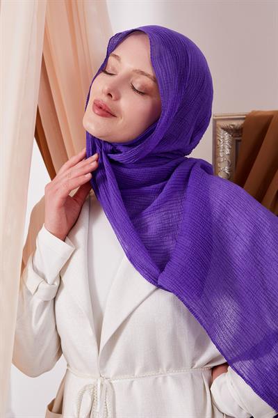 Müslin Şal Mor