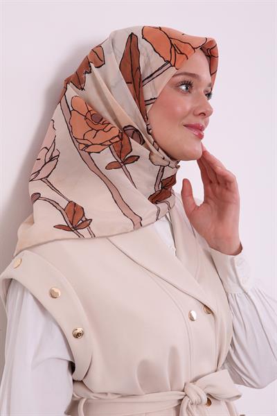 Silk Elite Eşarp | Bej Işıltısı