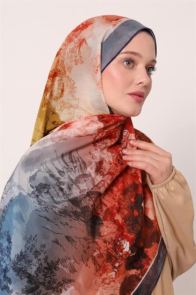 Silk Elite Şal | Ay Mavisi