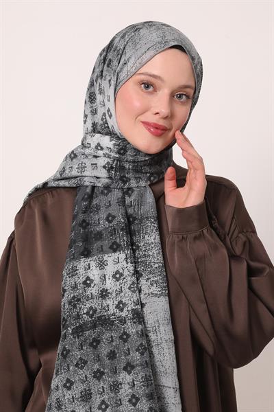 Silk Elite Şal | Metalik Gri