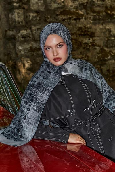 Silk Elite Şal | Metalik Gri