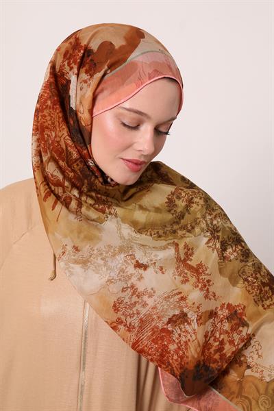 Silk Elite Şal | Şeftali Çiçeği