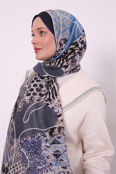 Silk Elite Şal | Yağmur Laciverti