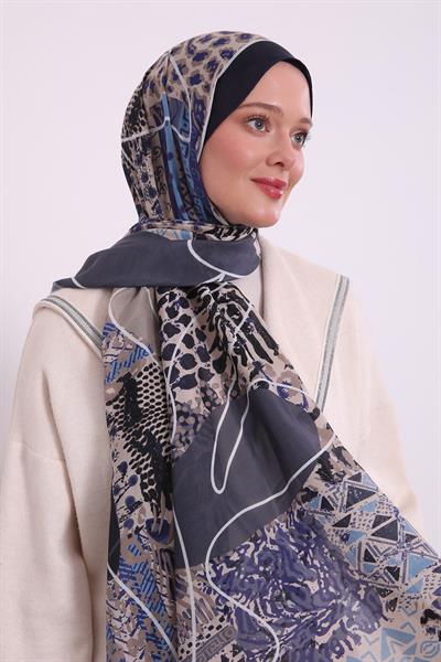 Silk Elite Şal | Yağmur Laciverti