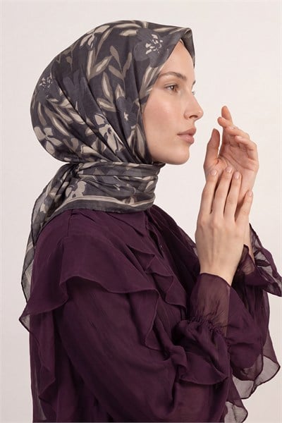 Summer Eşarp | Kurşuni Siyahı