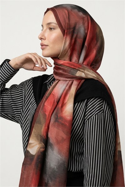 Summer Şal | Yakut Bordo