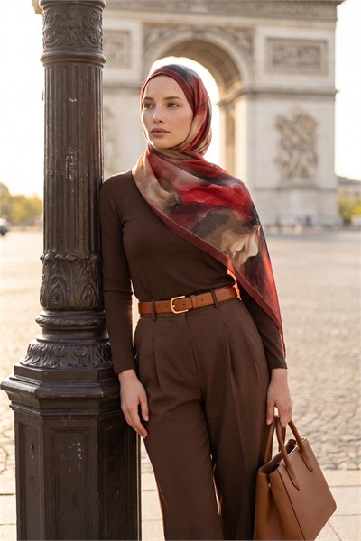 Summer Şal | Yakut Bordo