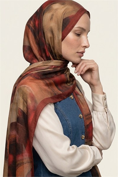 Summer Şal | Yakut Bordo