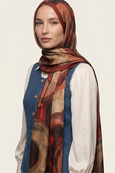 Summer Şal | Yakut Bordo
