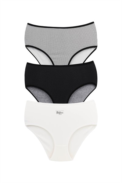 ملابس داخلية نسائية - طقم باتو من 3 قطع - مناسب للأرداف العريضة