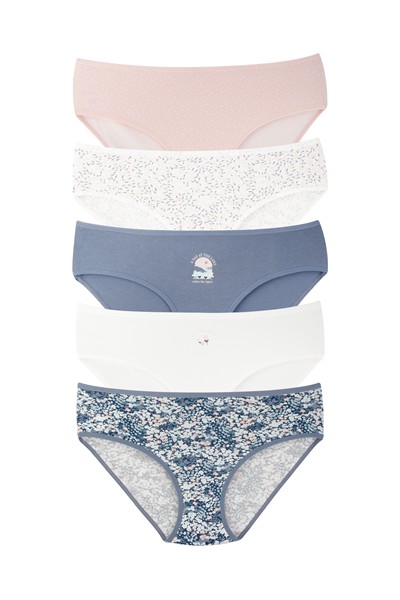 ملابس داخلية نسائية - عبوة من 5 قطع - باتو - مناسبة للأرداف العريضة