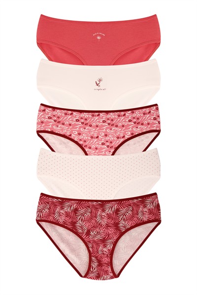 ملابس داخلية نسائية - عبوة من 5 قطع - باتو - مناسبة للأرداف العريضة