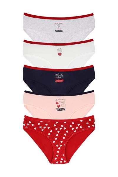 WOMENS UNDERWEAR - 5-PACK BATU - WIDE HIPS