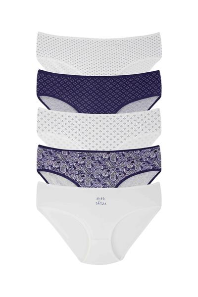 ملابس داخلية نسائية - عبوة من 5 قطع - باتو - مناسبة للأرداف العريضة