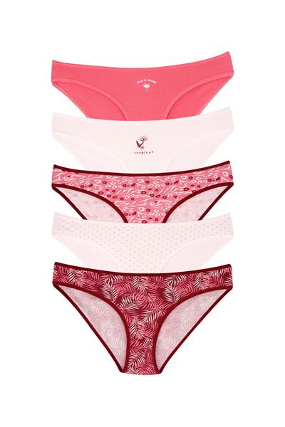 طقم ملابس داخلية نسائية - طقم بيكيني من 5 قطع