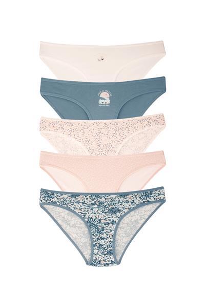 طقم ملابس داخلية نسائية - طقم بيكيني من 5 قطع