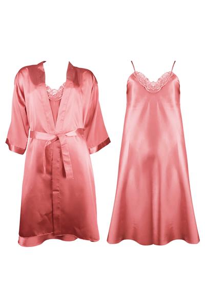 WOMENS SATIN ROBE SET
