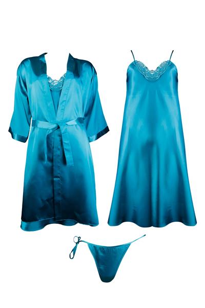 WOMENS SATIN ROBE SET