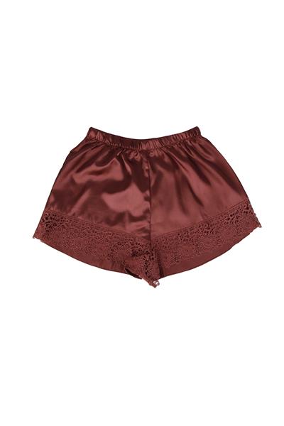WOMENS SATIN SHORTS SET