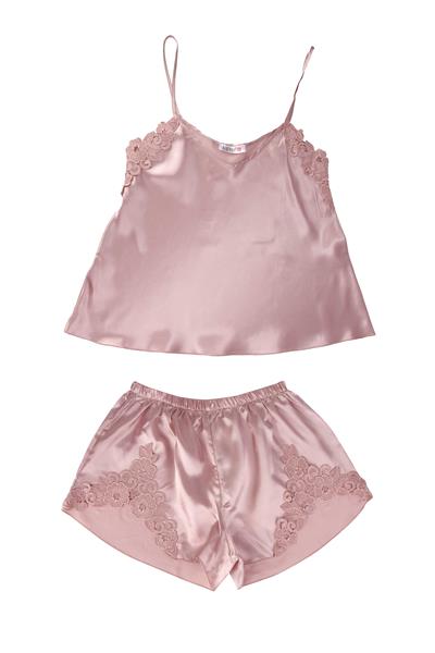 WOMENS SATIN SHORTS SET
