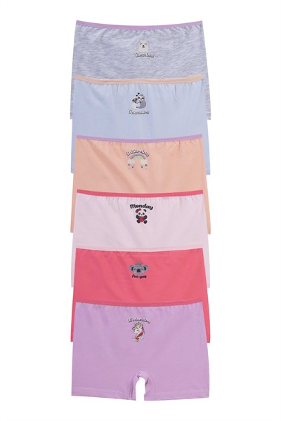 GIRLS UNDERWEAR - 6-PACK BOXER SHORTS