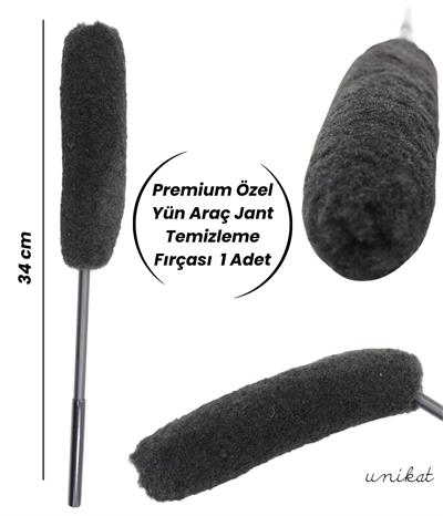 BAYİ ÜRÜNÜ Yün Araç Jant Temizleme Fırçası Premium 34 cm 1 Adet
