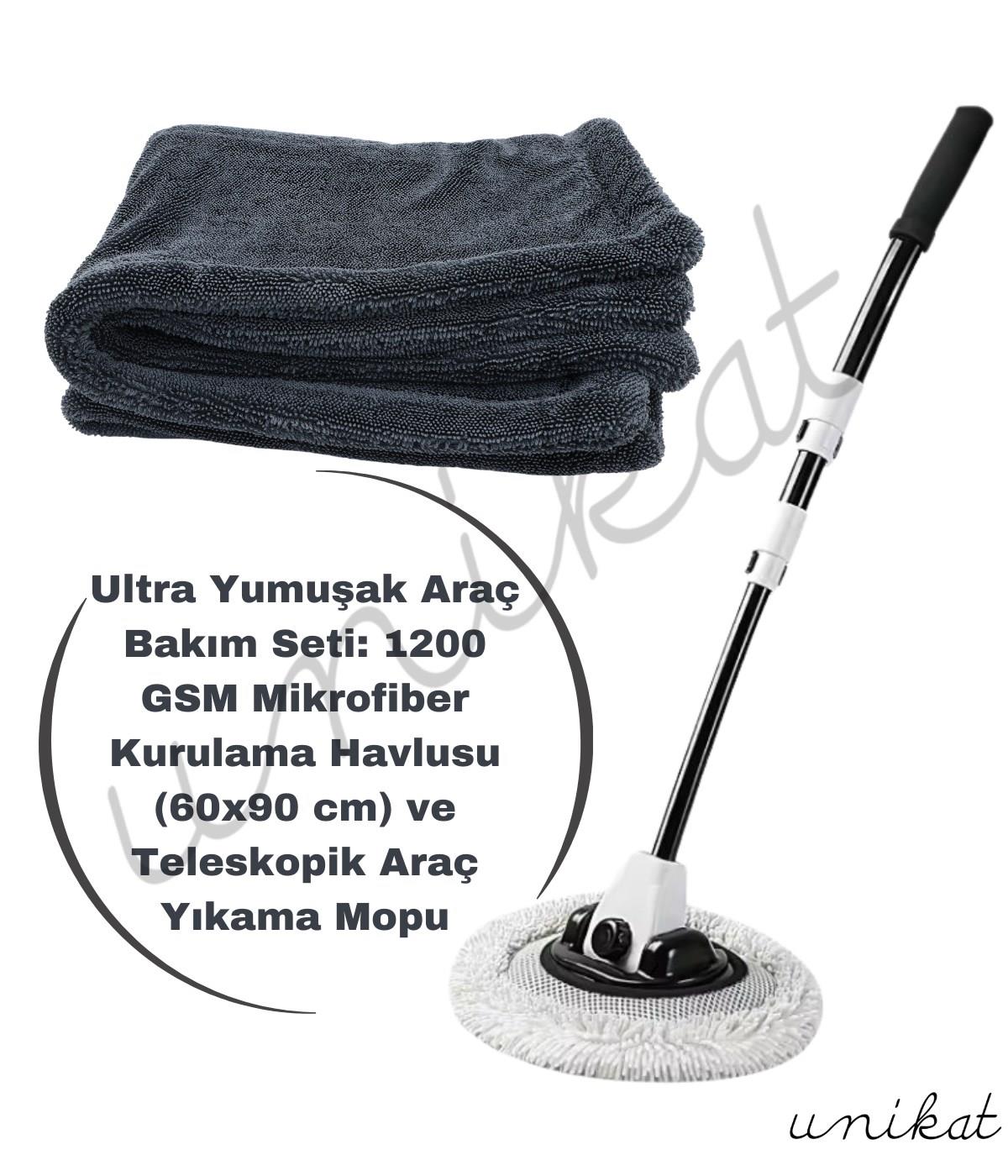 1300 GSM Yıkama Mopu ve Kurulama Havlusu Seti | Unikat Car Clean