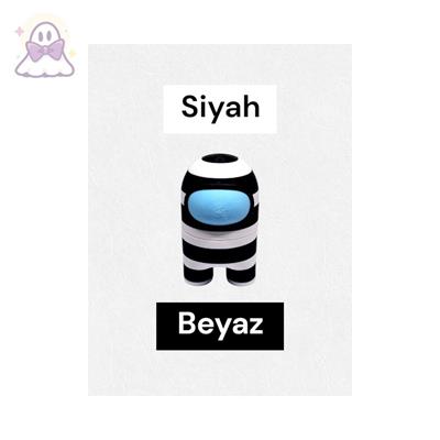 Among Us Siyah Beyaz Mıknatıslı