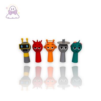 Sprunki Beats Karekterleri 5 adet Kaliteli Baskı 7 cm figür Oren , Raddy, Clukr, Fun Bot, Vineria